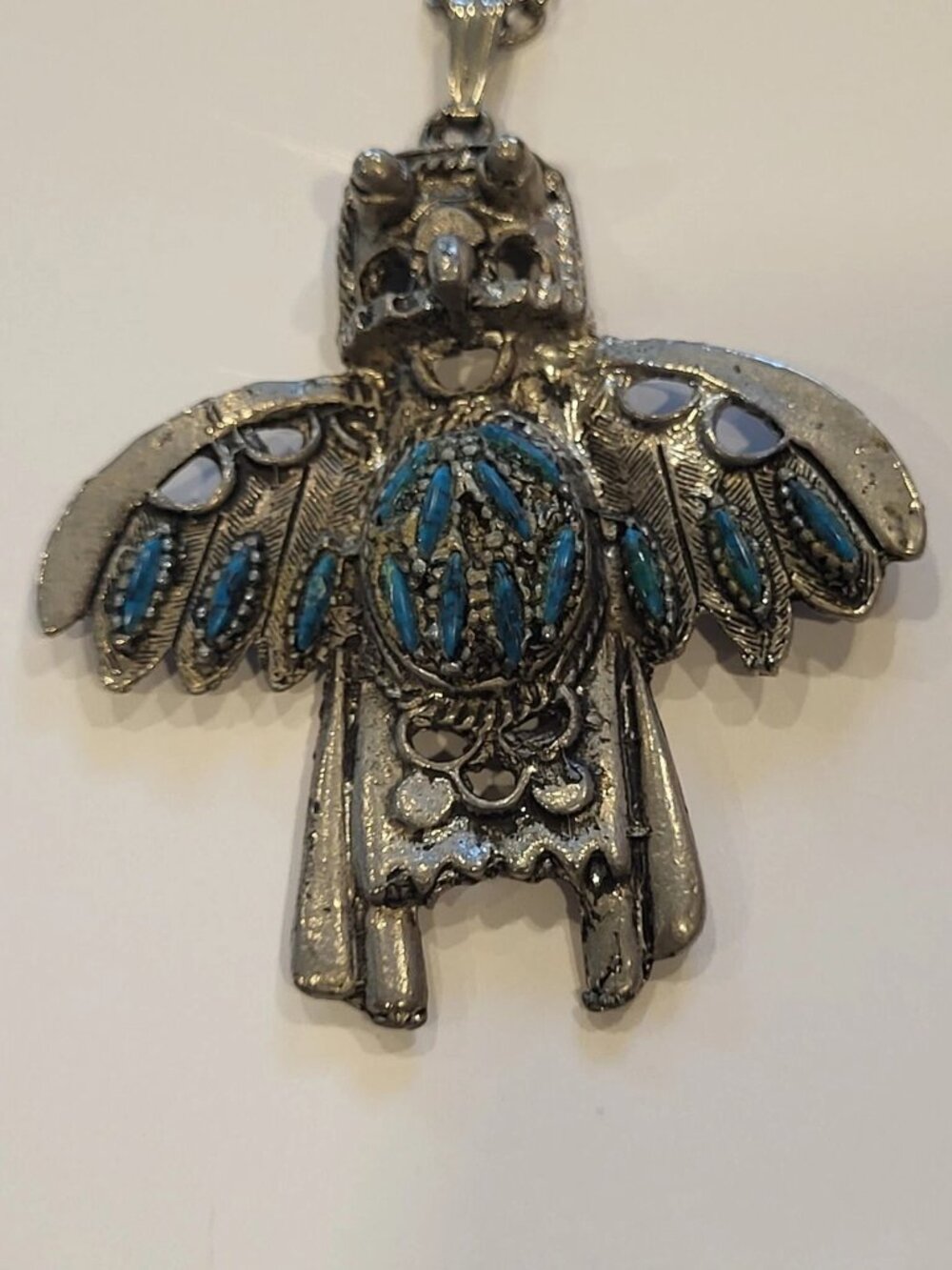 Kachina Eagle Man Native Style Pendant Necklace